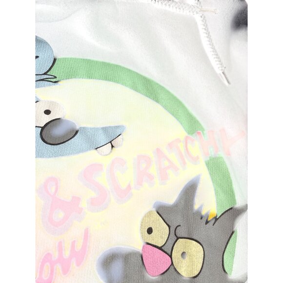 The Simpsons Itchy & Scratchy Show Black Hoodie size L SKU 8903 - Picture 8 of 16